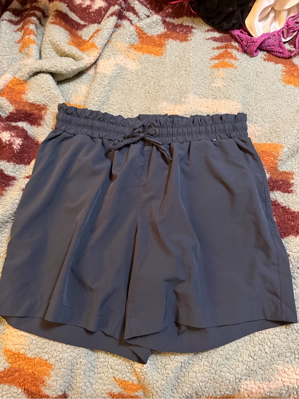 Mondetta Navy Drawstring Elastic-Waist Women’s Shorts